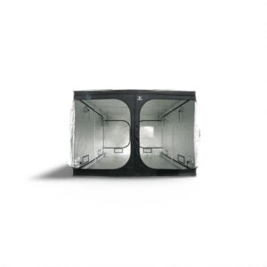 Large indoor grow tent with reflective interior for optimal plant growth in controlled environments.