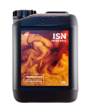 Container of ISN Amino Gold Omega Resin Bloom Booster, 5L.