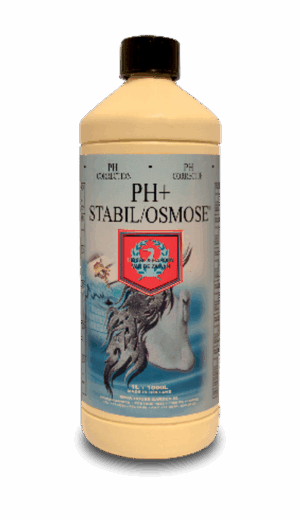 Bottle of pH Stabilizer/Osmose solution for aquariums, enhancing water quality and balance, 1000ml.