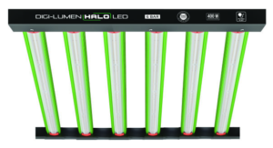Top view of Digi-Lumen Halo LED 6-bar grow light, 400W, designed for efficient indoor plant cultivation.